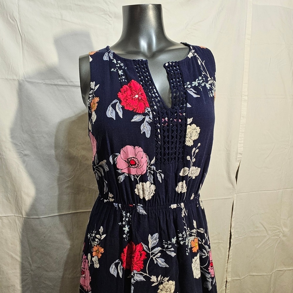 Market & Spruce Womens Medium Navy Floral Mini Dress‎
